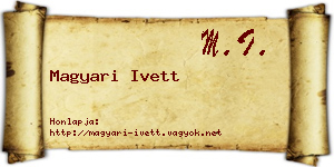Magyari Ivett névjegykártya